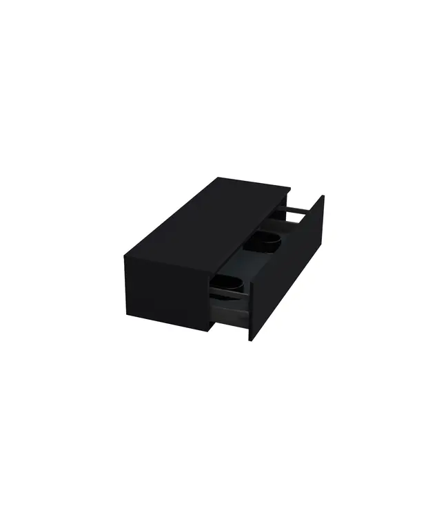 Badkamermeubel met Topblad Lumuiere Mat Zwart 120cm MDF 1 sofclose lade