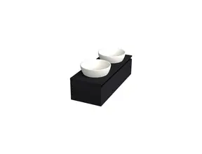 Badkamermeubel met Topblad Lumuiere Mat Zwart 120cm MDF 1 sofclose lade