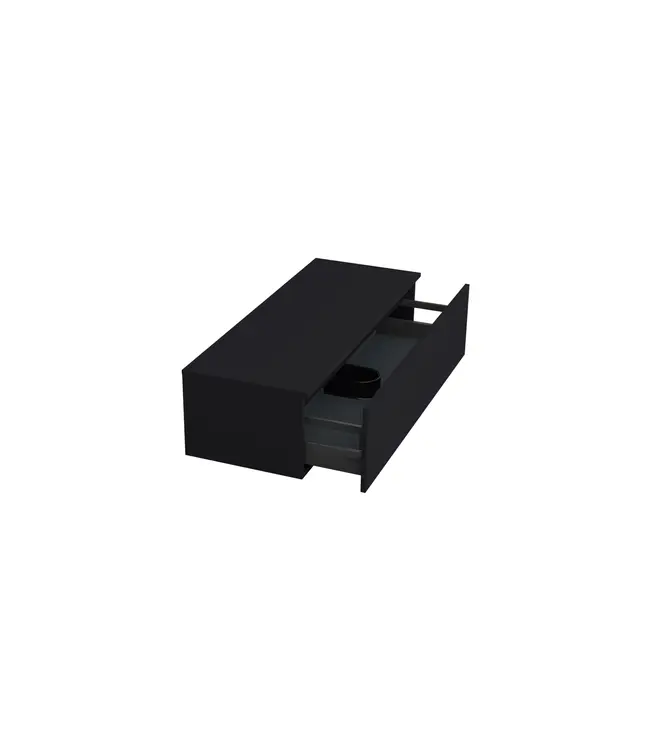 DutchLine Badkamermeubel met Topblad Lumuiere Mat Zwart 120cm MDF 1 sofclose lade - Copy