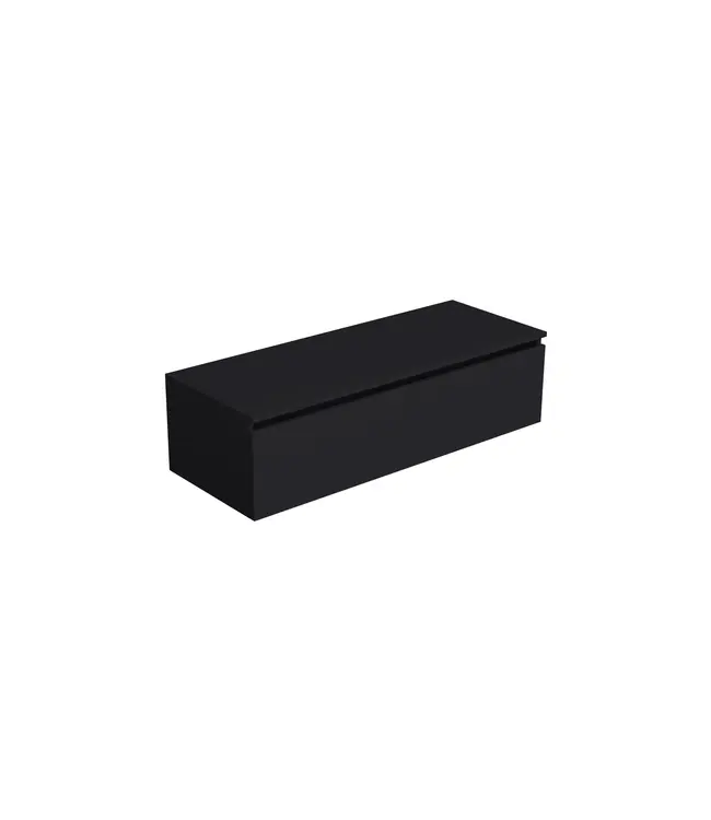 Badkamermeubel met Topblad Lumuiere Mat Zwart 120cm MDF 1 sofclose lade - Copy