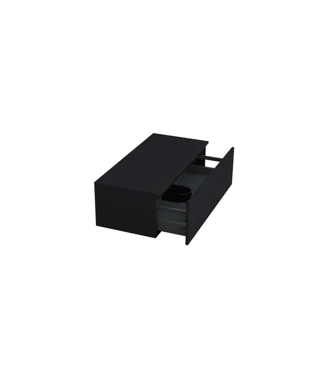 Badkamermeubel met Topblad Lumuiere Mat Zwart 100cm MDF 1 sofclose lade