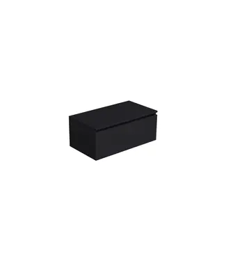 DutchLine Badkamermeubel met Topblad Lumuiere Mat Zwart 80cm MDF 1 sofclose lade