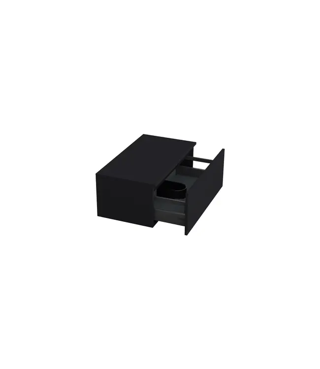 Badkamermeubel met Topblad Lumuiere Mat Zwart 80cm MDF 1 sofclose lade