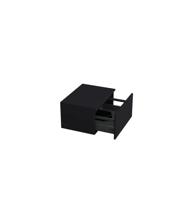Badkamermeubel met Topblad Lumuiere Mat Zwart 60cm MDF 1 sofclose lade