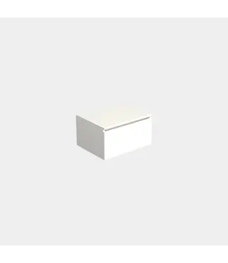 DutchLine Badkamermeubel met Topblad Lepor Mat Wit 60cm MDF 1 sofclose lade