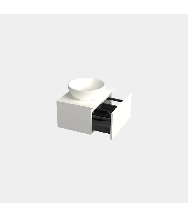 Badkamermeubel met Topblad Lepor Mat Wit 60cm MDF 1 sofclose lade