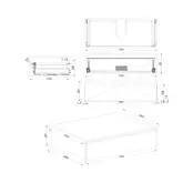 Badkamermeubel met Topblad Lepor Mat Wit 80cm MDF 1 sofclose lade