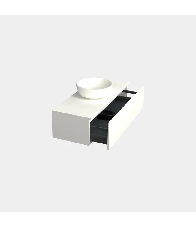 Badkamermeubel met Topblad Lepor Mat Wit 120cm MDF 1 sofclose lade