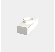 Badkamermeubel met Topblad Lepor Mat Wit 120cm MDF 1 sofclose lade