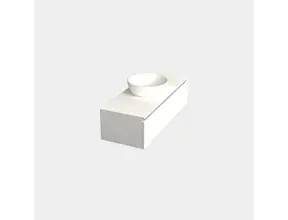 Badkamermeubel met Topblad Lepor Mat Wit 120cm MDF 1 sofclose lade