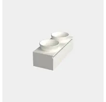 Badkamermeubel met Topblad Lepor Mat Wit 120cm MDF 1 sofclose lade