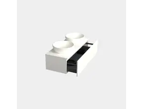 Badkamermeubel met Topblad Lepor Glans Wit 120cm MDF 1 sofclose lade