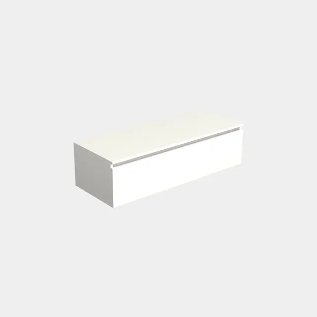 Badkamermeubel met Topblad Lepor Glans Wit 120cm MDF 1 sofclose lade