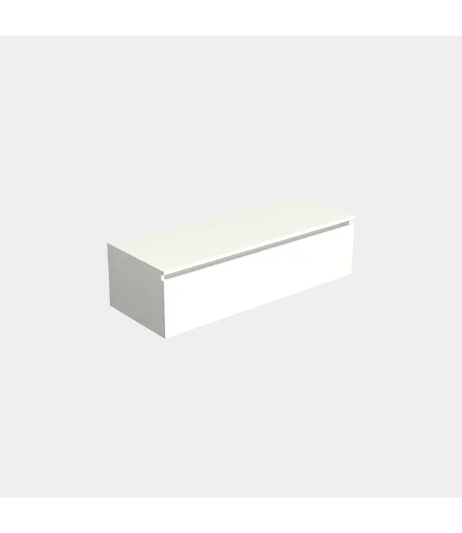 Badkamermeubel met Topblad Lepor Glans Wit 120cm MDF 1 sofclose lade