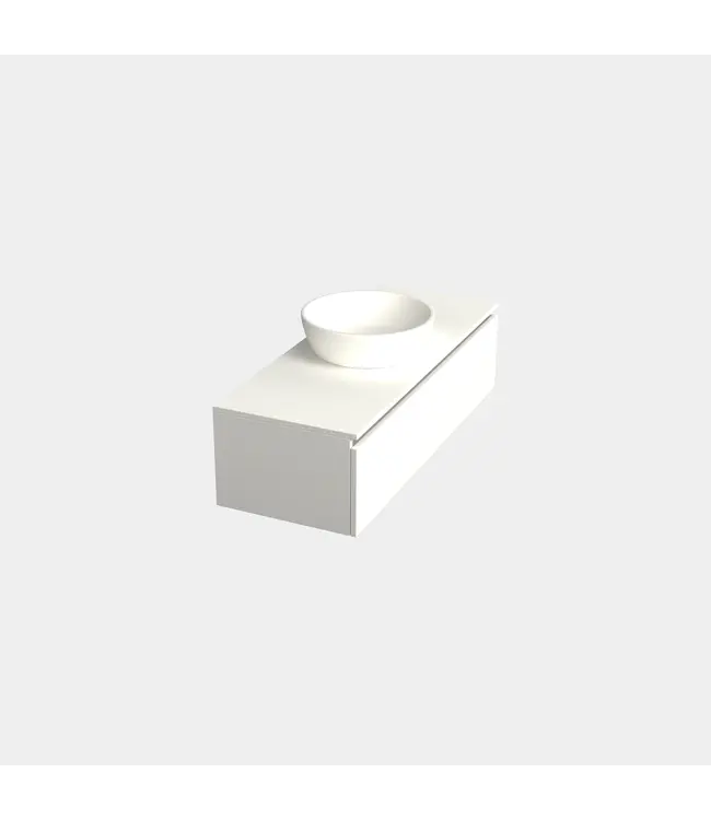 Badkamermeubel met Topblad Lepor Glans Wit 120cm MDF 1 sofclose lade