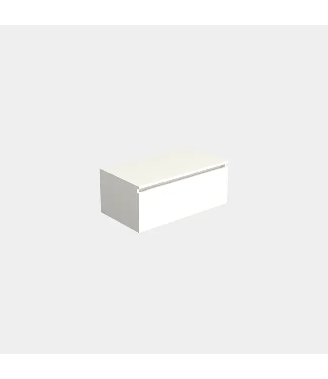 Badkamermeubel met Topblad Lepor Glans Wit 80cm MDF 1 sofclose lade