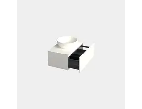 Badkamermeubel met Topblad Lepor Glans Wit 80cm MDF 1 sofclose lade