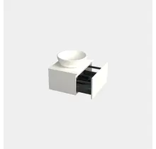 Badkamermeubel met Topblad Lepor Glans Wit 60cm MDF 1 sofclose lade