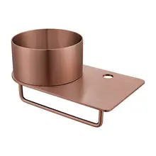 Fontein Planchet met waskom Carina Geborsteld Koper 36x21x16cm - met kraangat