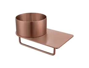 Fontein Planchet met waskom Carina Geborsteld Koper 36x21x16cm - Zonder Kraangat