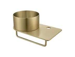 Fontein Planchet met waskom Carina Geborsteld goud 36x21x16cm - Met Kraangat