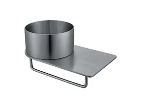 Fontein Planchet met waskom Carina Gunmetal 36x21x16cm - Zonder Kraangat