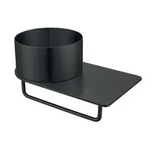 Fontein Planchet met waskom Carina Mat Zwart 36x21x16cm  zonder kraangat