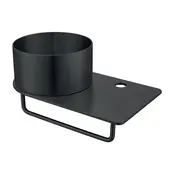 Fontein Planchet met waskom Carina Mat Zwart 36x21x16cm met kraangat