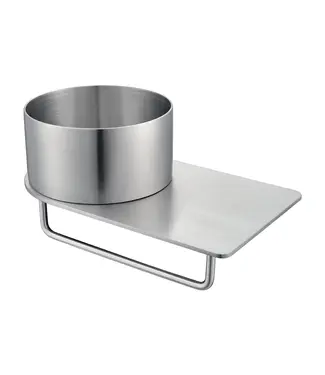 DutchLine Fontein Planchet met waskom Carina RVS 36x21x16cm zonder kraangat