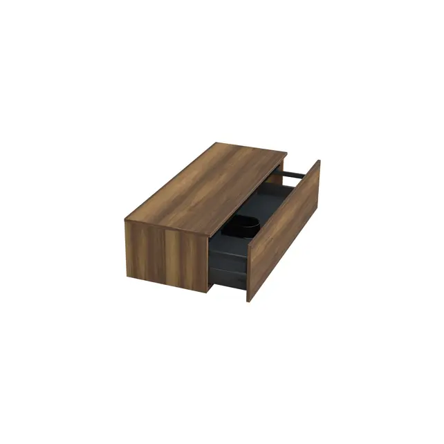 Badkamermeubel met Topblad Hamilton Walnoot 100cm MDF 1 sofclose lade