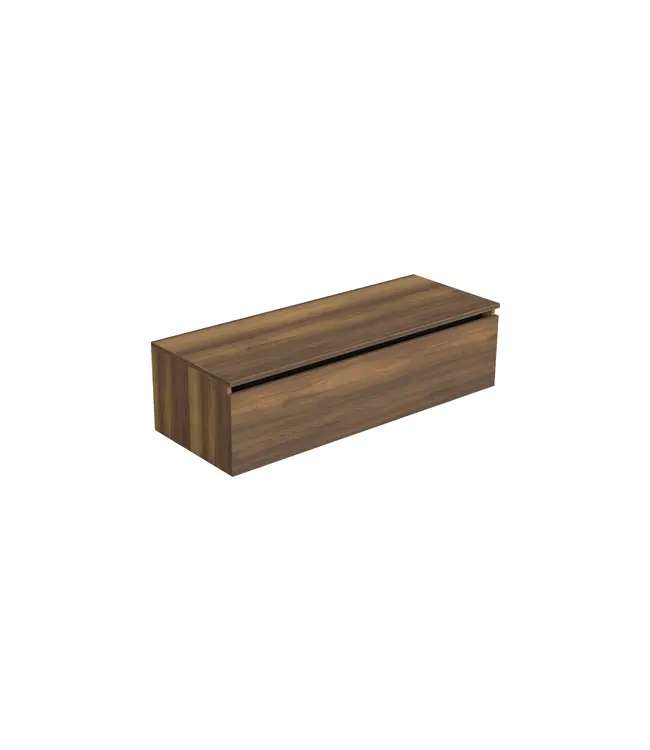 Badkamermeubel met Topblad Hamilton Walnoot 100cm MDF 1 sofclose lade