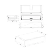 Badkamermeubel met Topblad Hamilton Walnoot 100cm MDF 1 sofclose lade