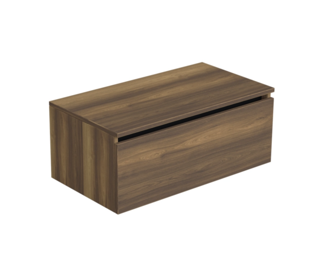 Badkamermeubel met Topblad Hamilton Walnoot 80cm MDF 1 sofclose lade