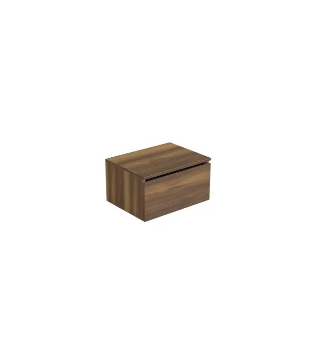 Badkamermeubel met Topblad Hamilton Walnoot 60cm MDF 1 sofclose lade