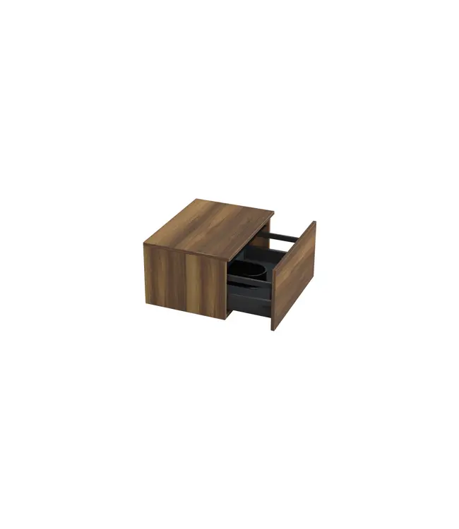 Badkamermeubel met Topblad Hamilton Walnoot 60cm MDF 1 sofclose lade