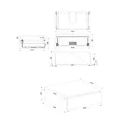 Badkamermeubel met Topblad Hamilton Walnoot 60cm MDF 1 sofclose lade