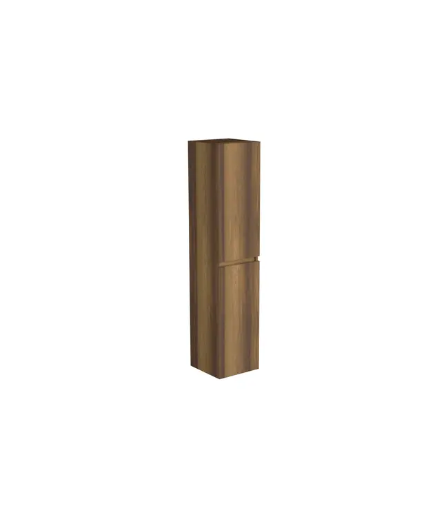 Badkamerkast Hamilton Walnoot 160x35x35cm MDF 2 Deuren Softclose Greeploos