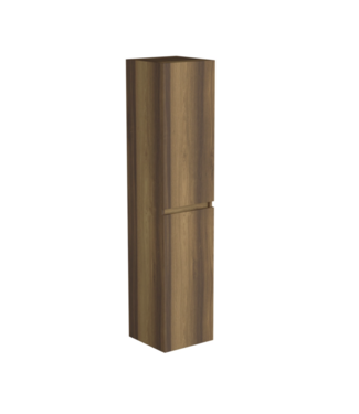 DutchLine Badkamerkast Hamilton Walnoot 160x35x35cm MDF 2 Deuren Softclose Greeploos