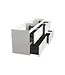 Wastafelonderkast Lepor Glans Wit 4-lades - 200x45x58cm - 2-uitsparingen