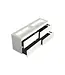 Wastafelonderkast Lepor Glans Wit 4-lades - 200x45x58cm - 2-uitsparingen
