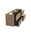 Wastafelonderkast Uludag Rustiek Eiken 4-lades - 200x45x58cm - 2-uitsparingen