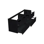 Wastafelonderkast Lumiere Mat Zwart 4-lades - 160x45x58cm - 2-uitsparingen
