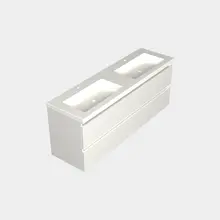 Wastafelonderkast Lepor Mat Wit 4-lades - 160x45x58cm - 2-uitsparingen