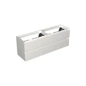 Wastafelonderkast Lepor Glans Wit 4-lades - 160x45x58cm - 2-uitsparingen