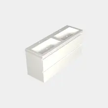 Wastafelonderkast Lepor Mat Wit 4-lades - 140x45x58cm - 2-uitsparingen