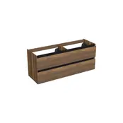 Wastafelonderkast Hamilton Walnoot 4-lades - 140x45x58cm - 2-uitsparingen