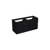 Wastafelonderkast Lumiere Mat Zwart 4-lades - 120x45x58cm - 2-uitsparingen