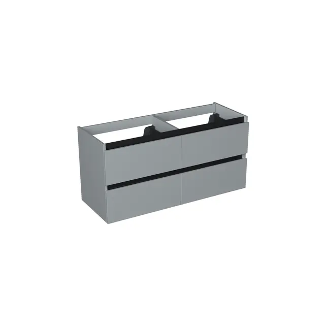 Wastafelonderkast Lumiere Mat Grijs 4-lades - 120x45x58cm - 2-uitsparingen