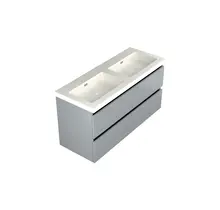 Wastafelonderkast Lumiere Mat Grijs 4-lades - 120x45x58cm - 2-uitsparingen