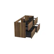 Wastafelonderkast Hamilton Walnoot 4-lades - 120x45x58cm - 2-uitsparingen